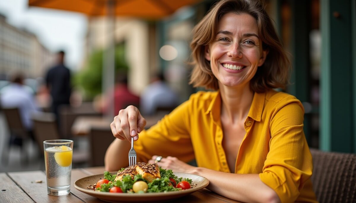 À Lyon, Claire, 42 ans, savoure des assiettes généreuses : un ajustement subtil de ses menus qui fait mincir sans privation